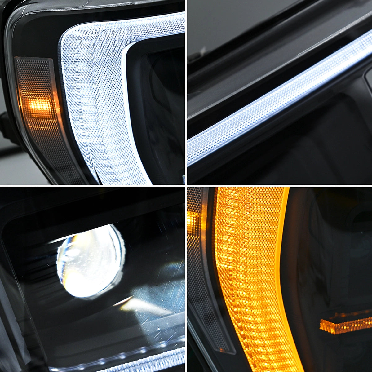Full LED Headlight Assembly for 2021-2023 Ford F-150 | Dual-Color DRL, Fits All Trims (XL to Raptor), Plug & Play