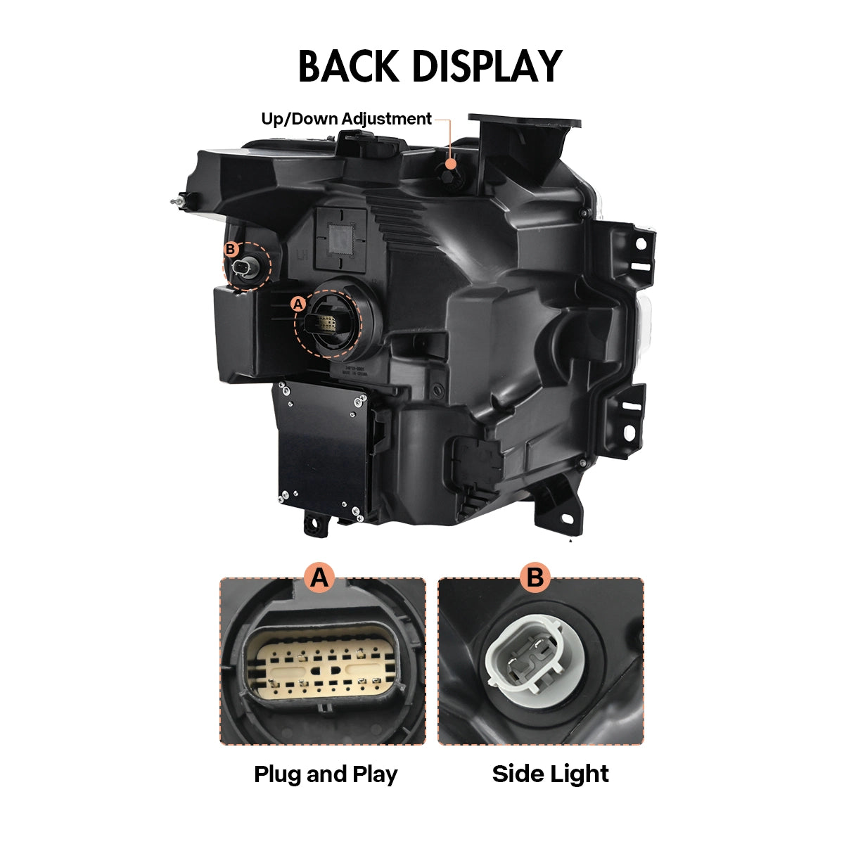 Voll-LED-Scheinwerfer für 2024-2025 Ford F-150 XL/XLT/STX | Doppelprojektor & Switchback-DRL