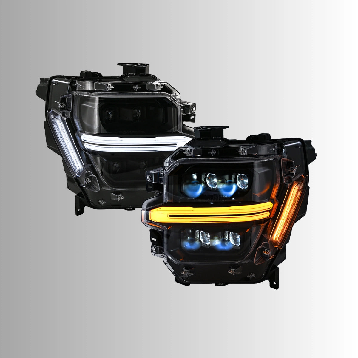 Voll-LED-Scheinwerfer für 2024-2025 Ford F-150 XL/XLT/STX | Vierfachprojektor & Switchback-DRL