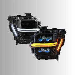 Voll-LED-Scheinwerfer für 2024-2025 Ford F-150 XL/XLT/STX | Vierfachprojektor & Switchback-DRL