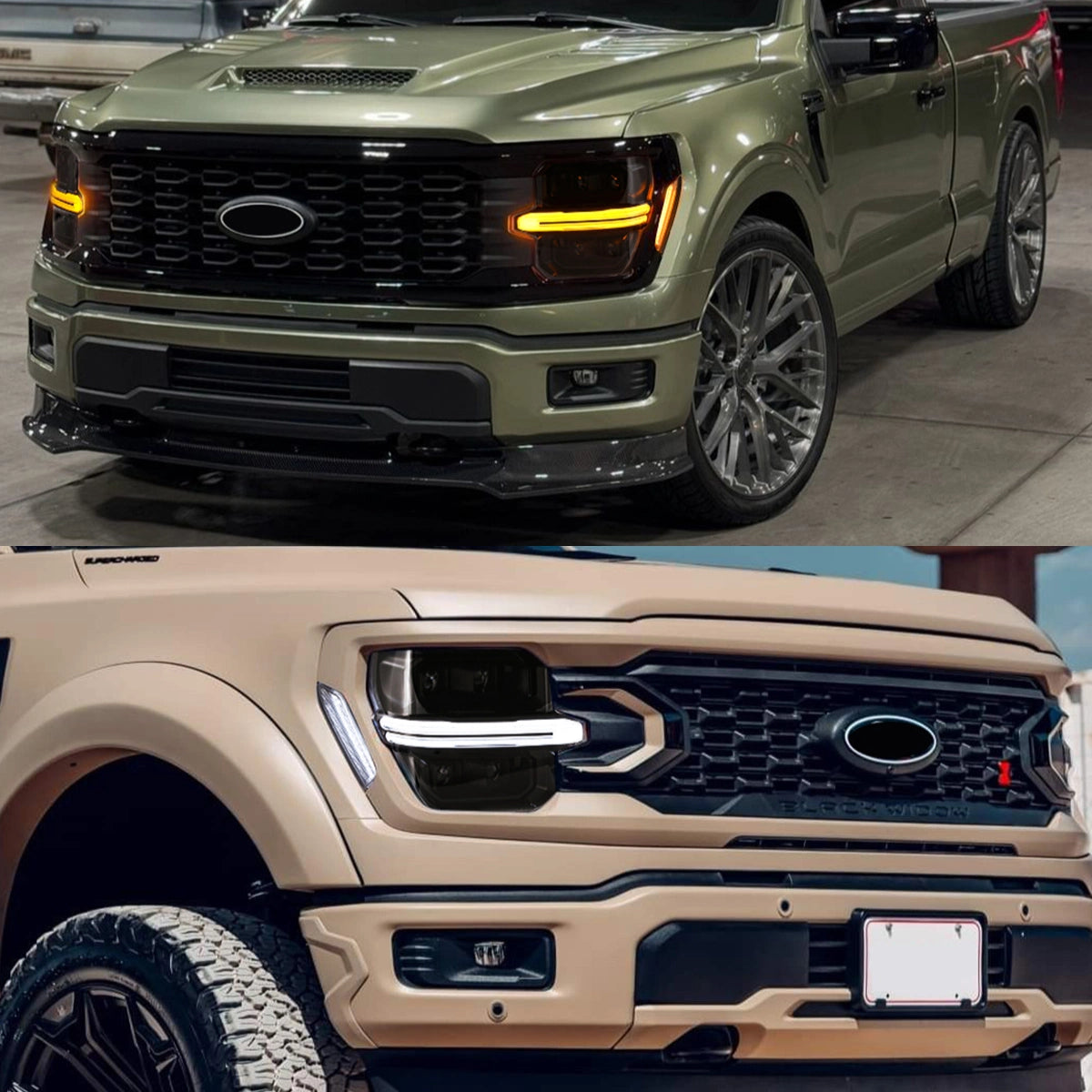 Voll-LED-Scheinwerfer für 2024-2025 Ford F-150 XL/XLT/STX | Vierfachprojektor & Switchback-DRL