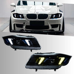 Voll-LED-Scheinwerfer für 2006-2011 BMW 3er E90/E91 | G-Style Fang-DRL & dynamische Blinker