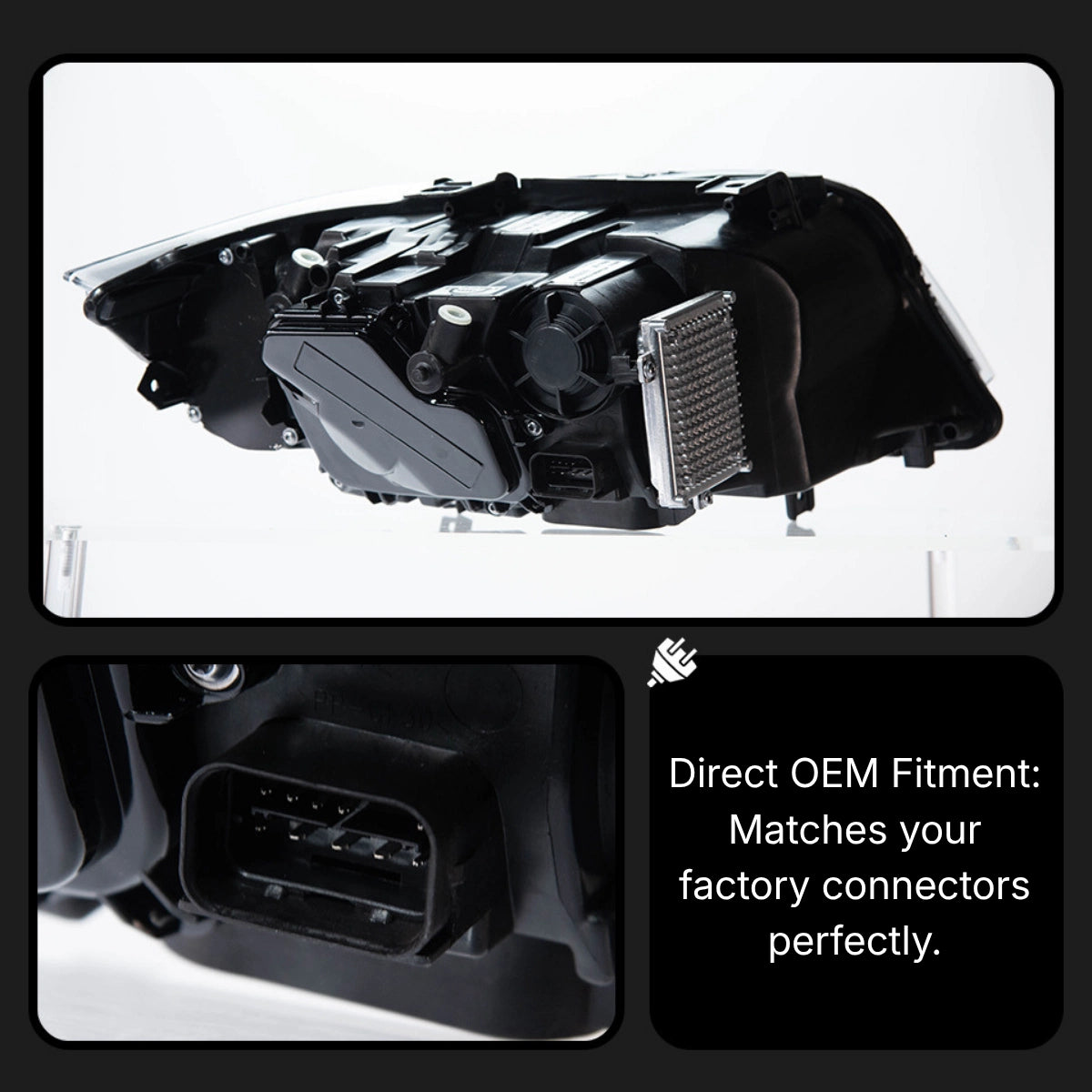 Voll-LED-Scheinwerfer für 2006-2011 BMW 3er E90/E91 | G-Style Fang-DRL & dynamische Blinker