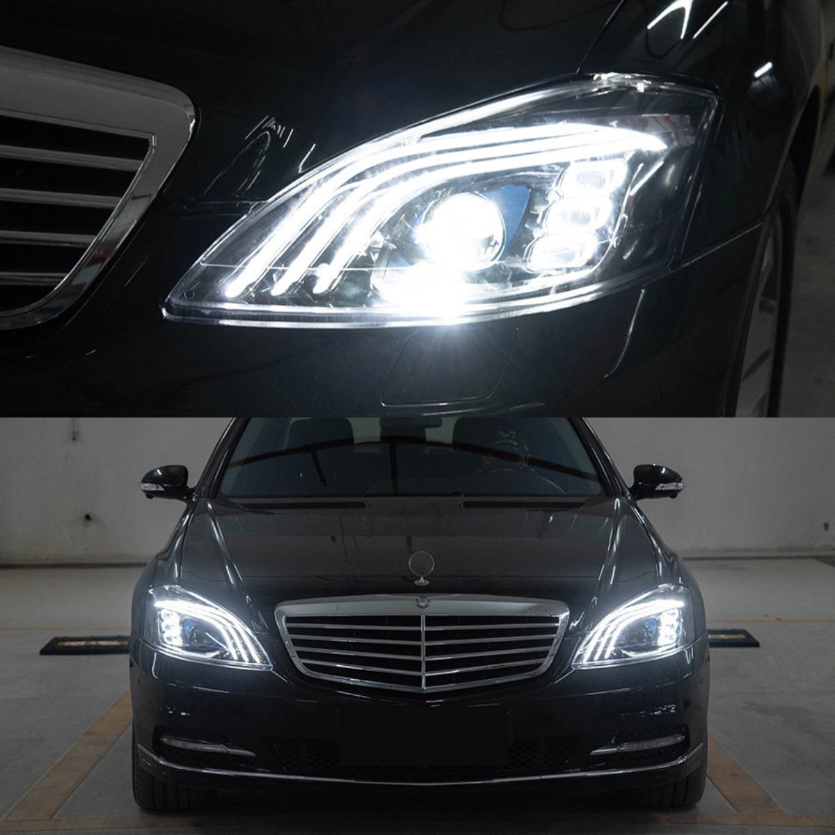 Full-LED-Scheinwerfer für 2007-2013 Mercedes W221 S550/S600 | Startanimation, sequentieller Blinker