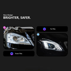 Full-LED-Scheinwerfer für 2007-2013 Mercedes W221 S550/S600 | Startanimation, sequentieller Blinker