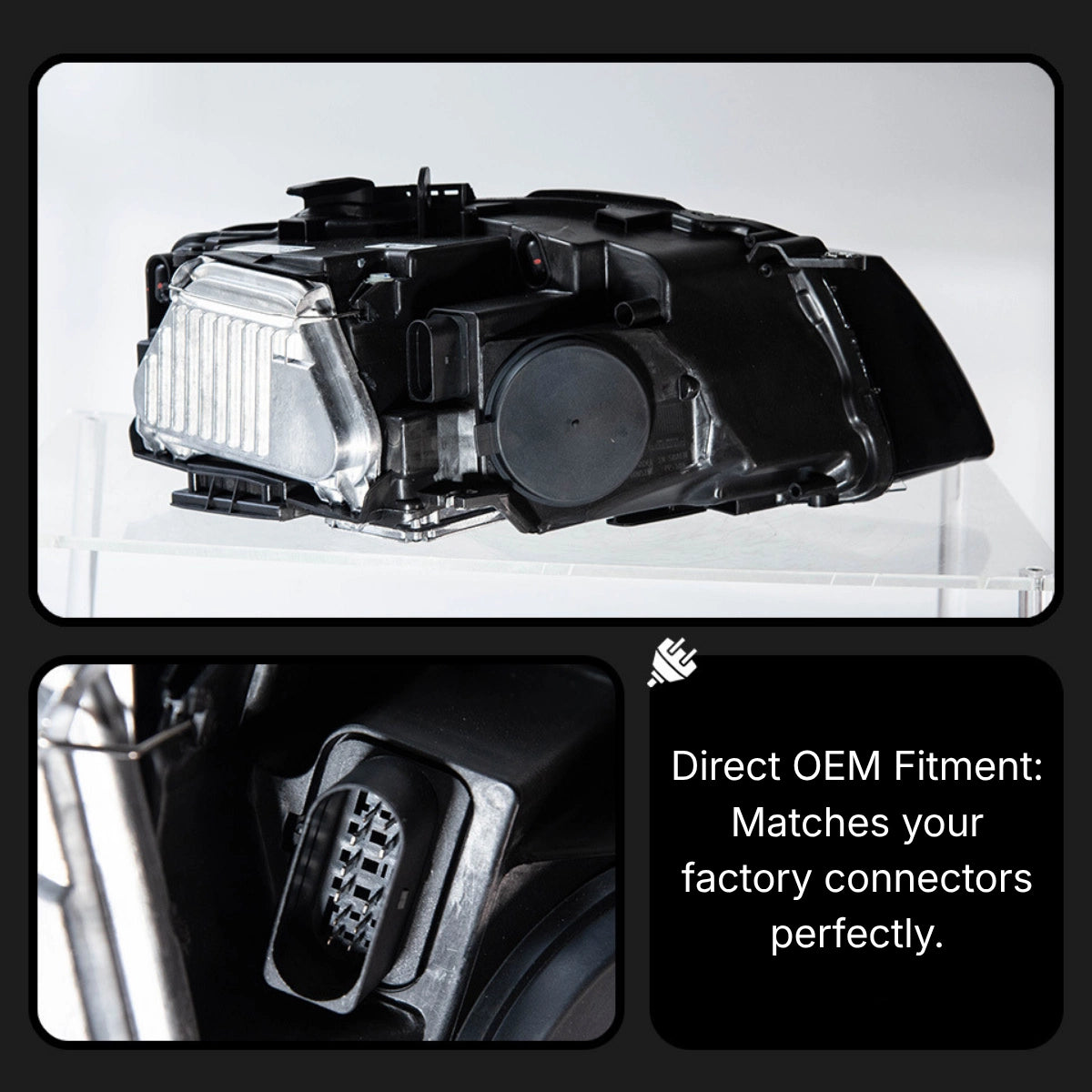 Full LED Headlights for 2008-2012 Audi A5 S5 8T 8F Pre-Facelift | RS-Style Start-Up Animation, White DRL