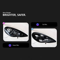 Full LED Headlights for 2010-2013 Porsche Panamera 970.1 Pre-Facelift S GTS Turbo | White DRL, Plug & Play