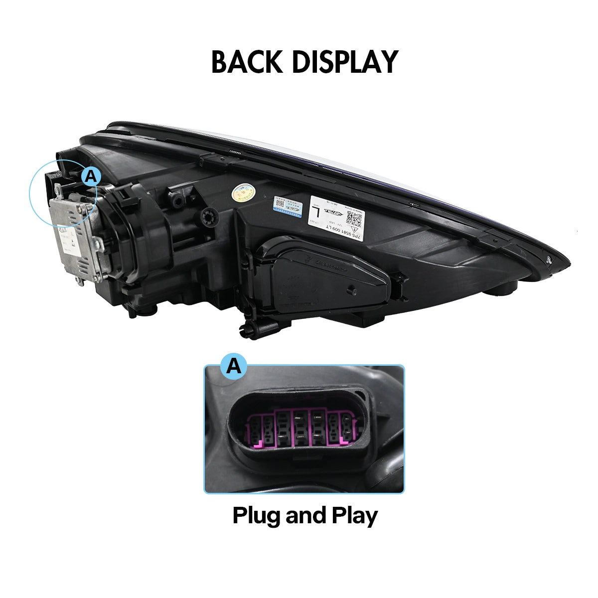 Full LED Headlights for 2011-2014 Porsche Cayenne 958.1 Pre-Facelift S GTS Turbo (OE Xenon) | White DRL, Plug & Play