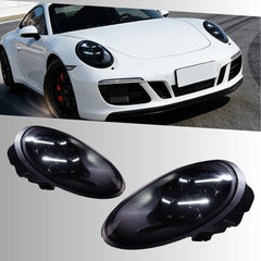 Full LED Headlights for 2012-2018 Porsche 911 991 Carrera Turbo GT3 | Blue Animation, Plug & Play