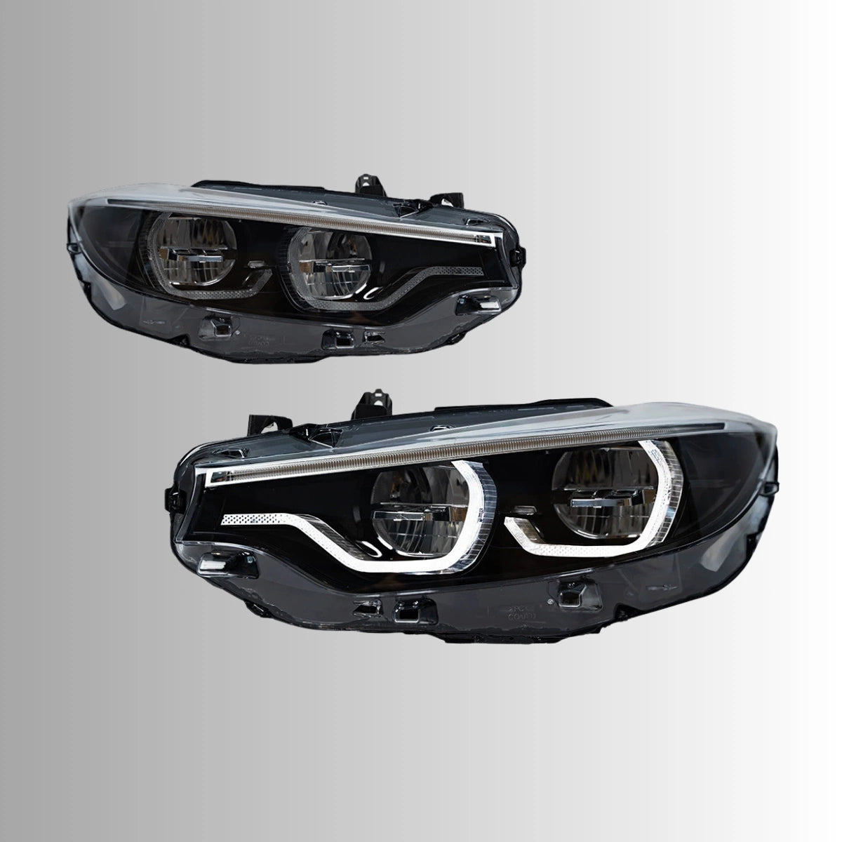 Full LED Headlights for 2014-2020 BMW 4 Series (F32/F33/F36) & M3/M4 (F80/F82) | Dual-Color DRL, Angel Eye Style, Plug & Play