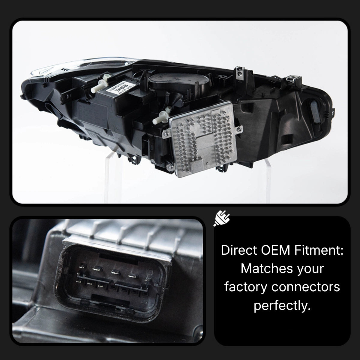 Full LED Headlights for 2014-2020 BMW 4 Series (F32/F33/F36) & M3/M4 (F80/F82) | Fang-Style Dual-Color DRL, Plug & Play