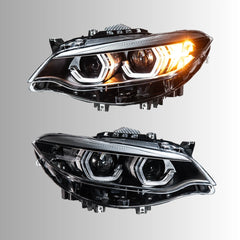 Full LED Headlights for 2014-2021 BMW 2 Series F22 F23 & M2 F87 | Dual-Color DRL, Start-Up Animation, Plug & Play