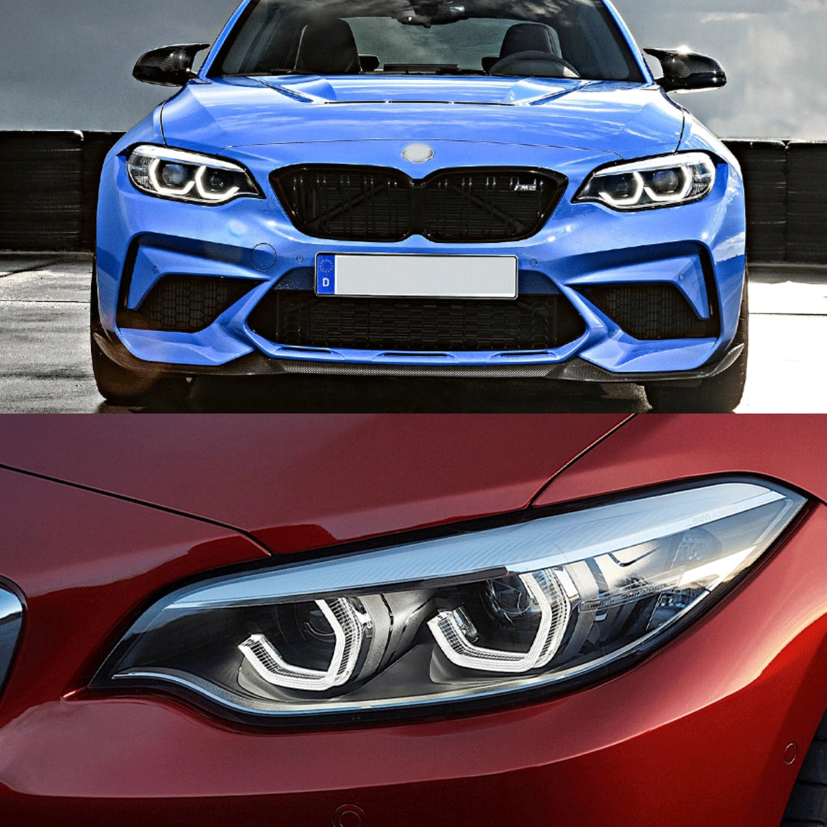 Full LED Headlights for 2014-2021 BMW 2 Series F22 F23 & M2 F87 | Dual-Color DRL, Start-Up Animation, Plug & Play