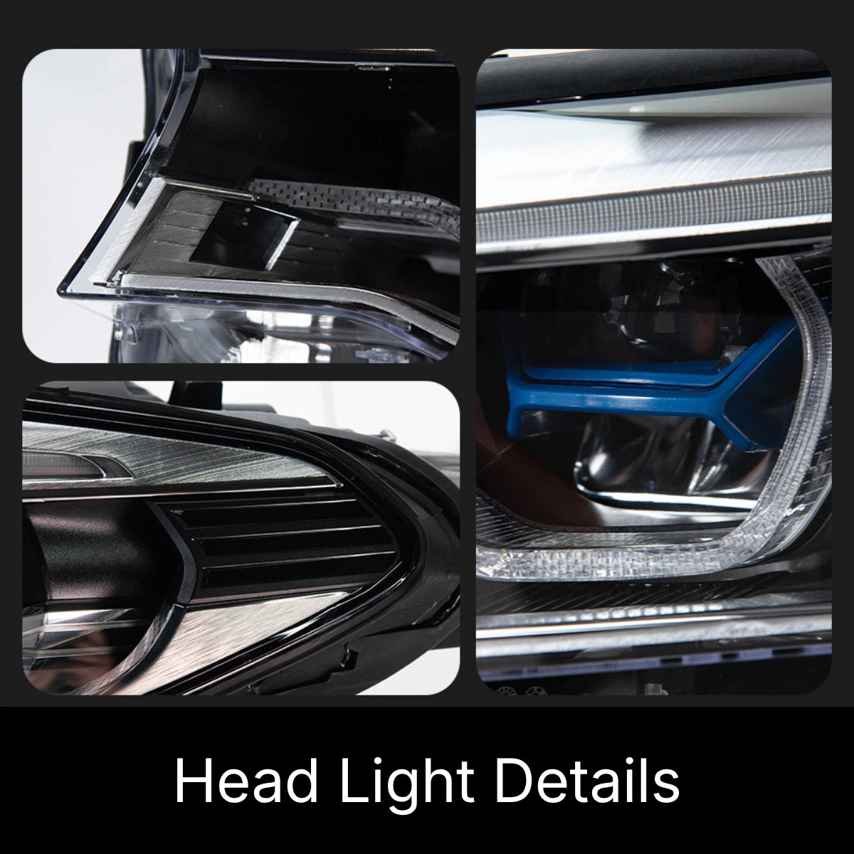 Full LED Headlights for 2017-2020 BMW 5 Series G30 Pre-LCI | Angel Eyes Style, Dual-Color DRL, Plug & Play