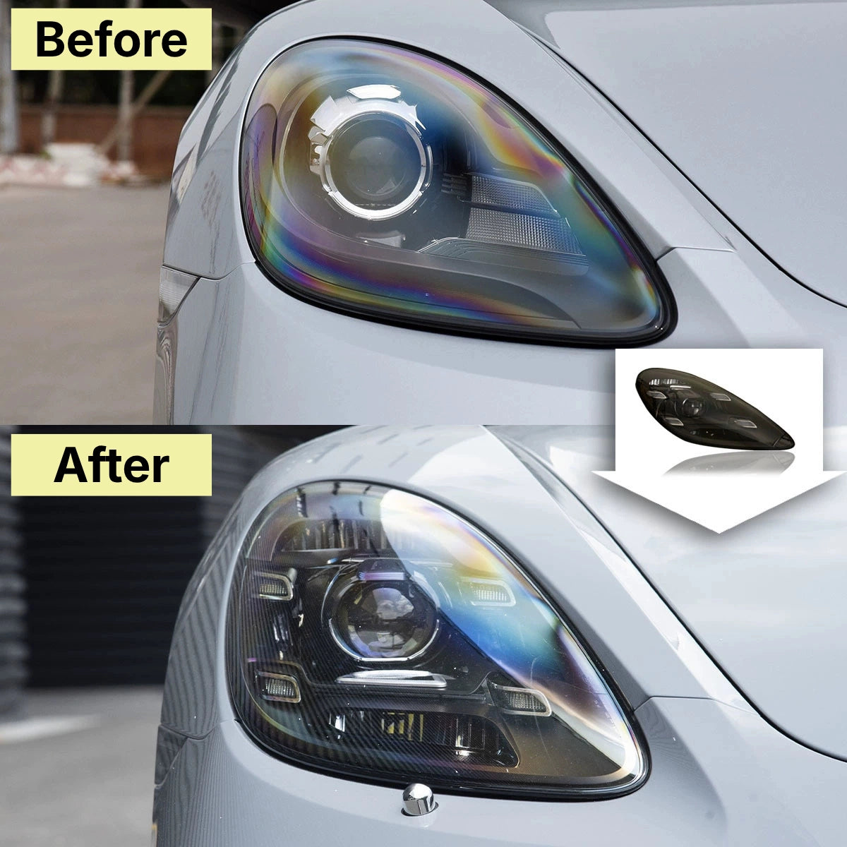 Full-LED-Scheinwerfer für Porsche 718 Boxster/Cayman 982 ab 2017 | Weißes Tagfahrlicht