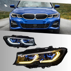 Full LED Headlights for 2019-2022 BMW 3 Series G20 Pre-LCI | Dual-Color DRL, Plug & Play