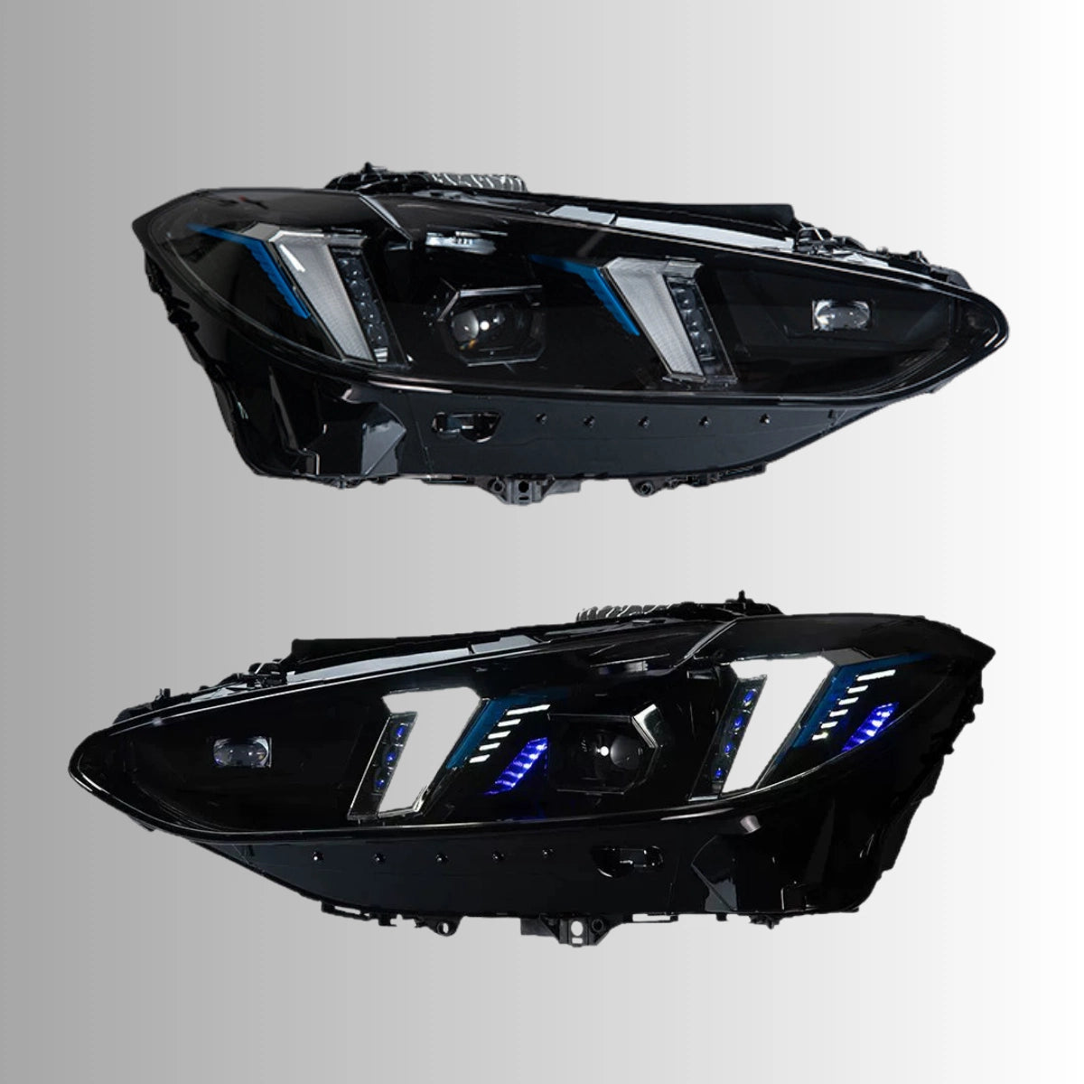 Full LED Headlights for 2021+ BMW 4 Series G22 & M4 G82 | Fang-Style Tri-Color DRL, Sequential Signals
