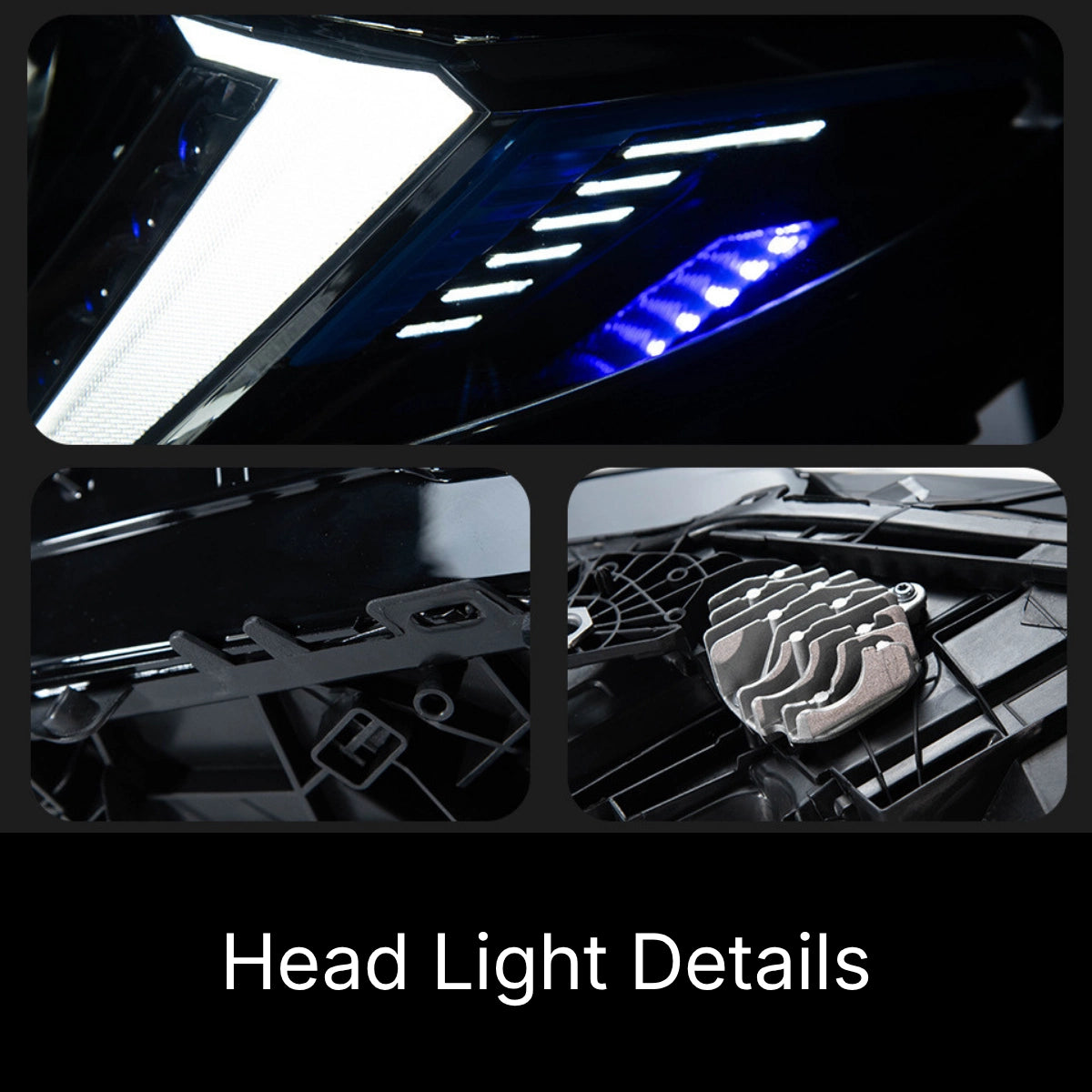 Full LED Headlights for 2021+ BMW 4 Series G22 & M4 G82 | Fang-Style Tri-Color DRL, Sequential Signals