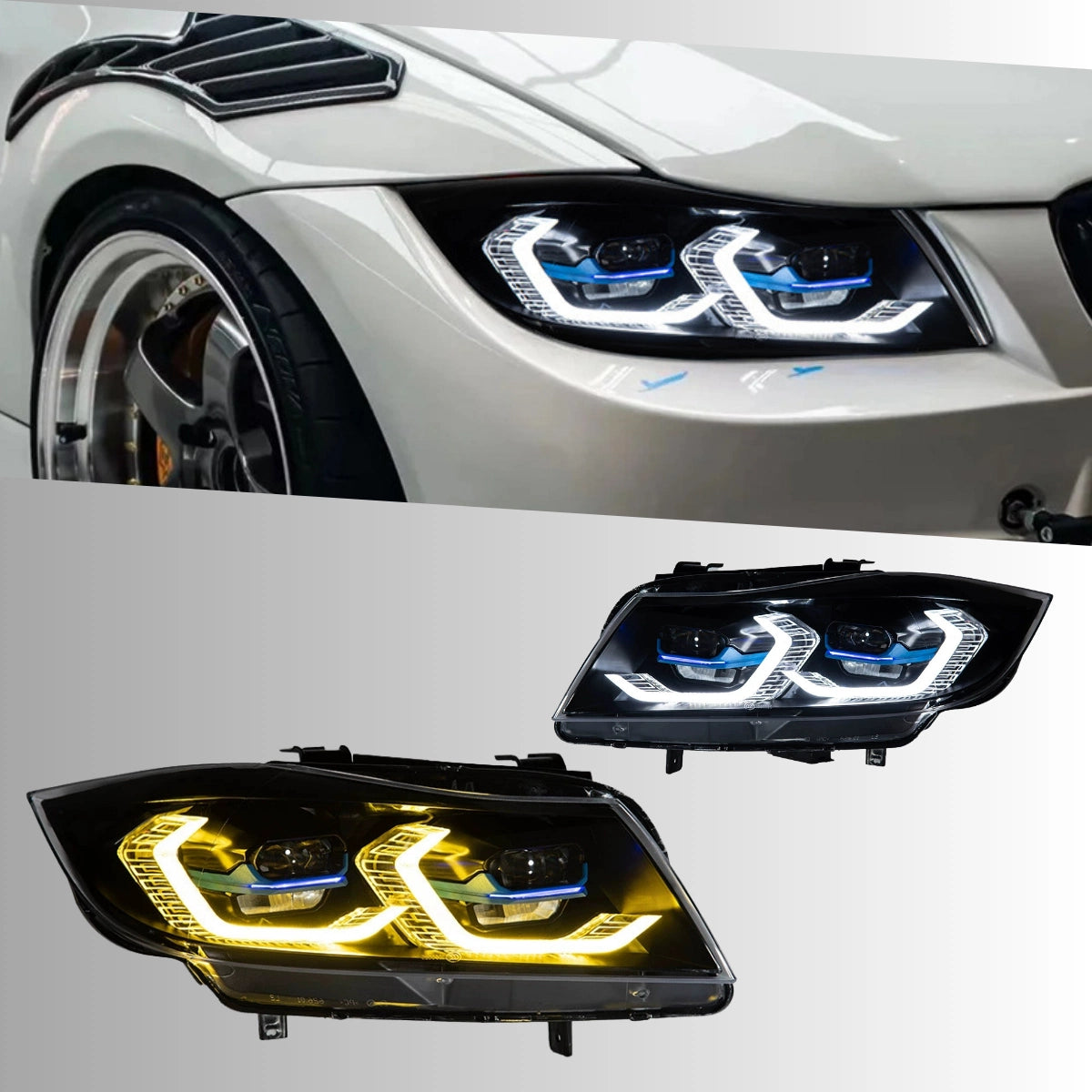 FullLEDHeadlightsforBMW3-SeriesE90E91_2006-2011_SwitchbackDRL_SequentialSignals_2 - NOXBEAM