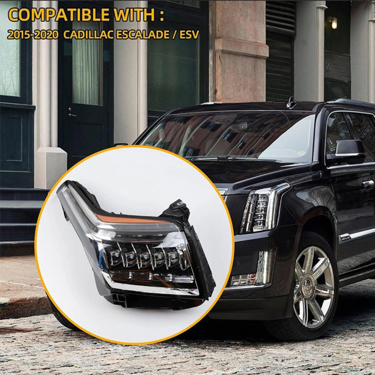 FullLEDHeadlightsforCadillacEscalade_ESV_2015-2020_Sequential_DRL_4 - NOXBEAM