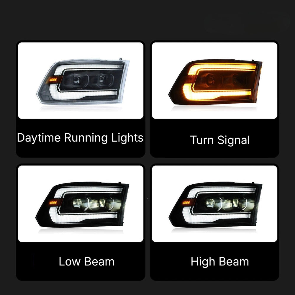 FullLEDProjectorHeadlightsfor09-18Ram1500_10-18Ram25003500SequentialSignals_WhiteDRL_Plug_Play_4 - NOXBEAM