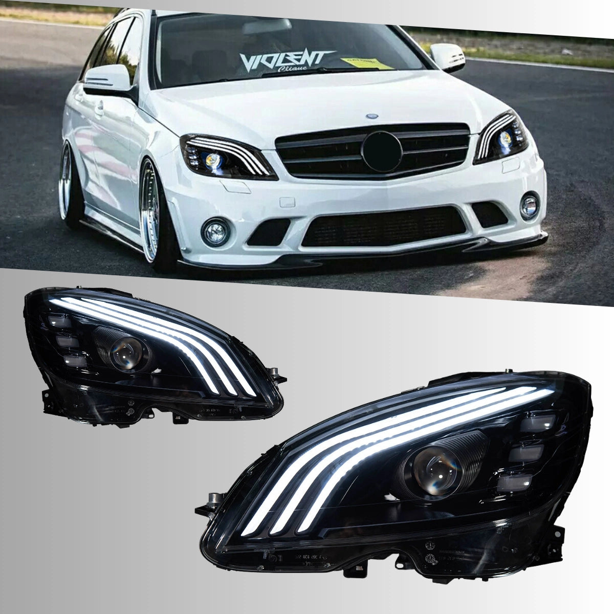 FullLEDProjectorHeadlightsforMercedesC-ClassW204C300C350_2008-2011_Plug_PlayUpgrade_2 - NOXBEAM
