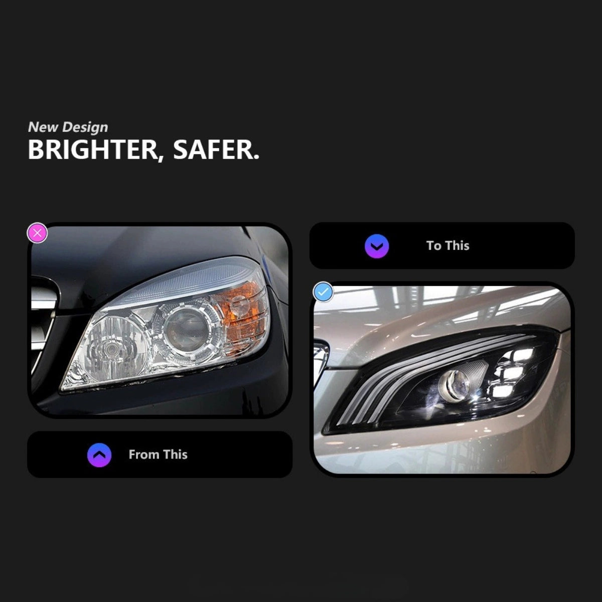 FullLEDProjectorHeadlightsforMercedesC-ClassW204C300C350_2008-2011_Plug_PlayUpgrade_3 - NOXBEAM