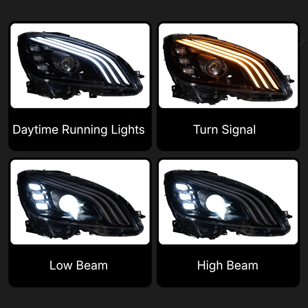 FullLEDProjectorHeadlightsforMercedesC-ClassW204C300C350_2008-2011_Plug_PlayUpgrade_4 - NOXBEAM