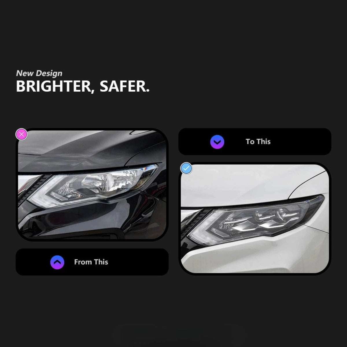 FullLEDProjectorHeadlightsforNissanRogue_2017-2020_HalogenReplacement_DRL_SequentialTurnSignals_4 - NOXBEAM
