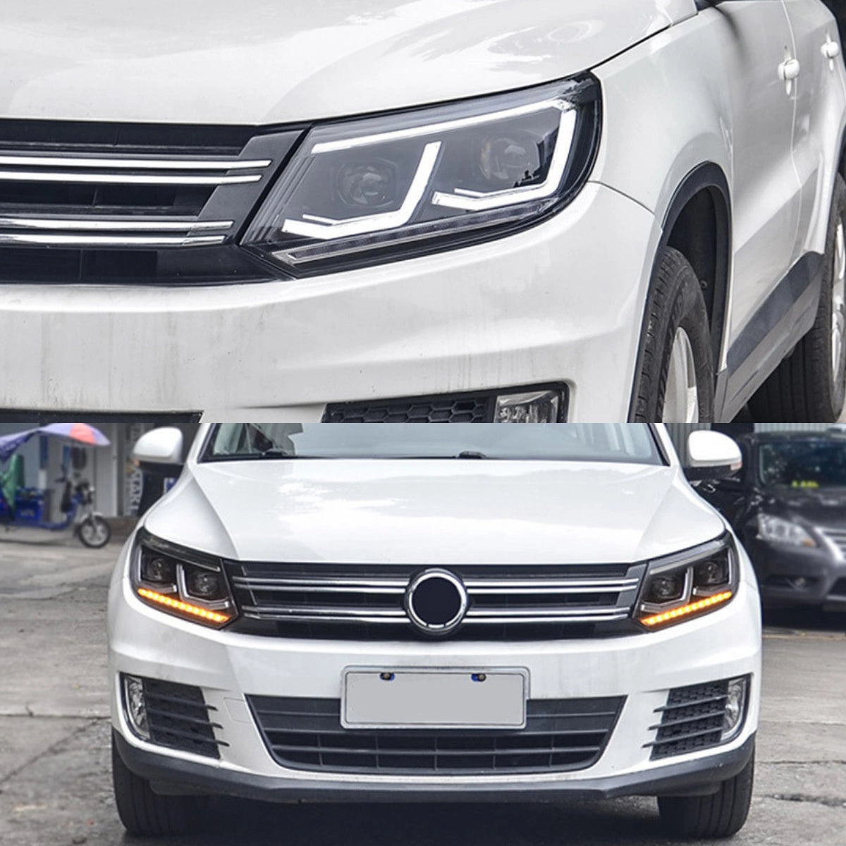 FullLEDProjectorHeadlightsforVWTiguan_2012-2017_SequentialSignals_DRL_HalogenReplacement_1 - NOXBEAM
