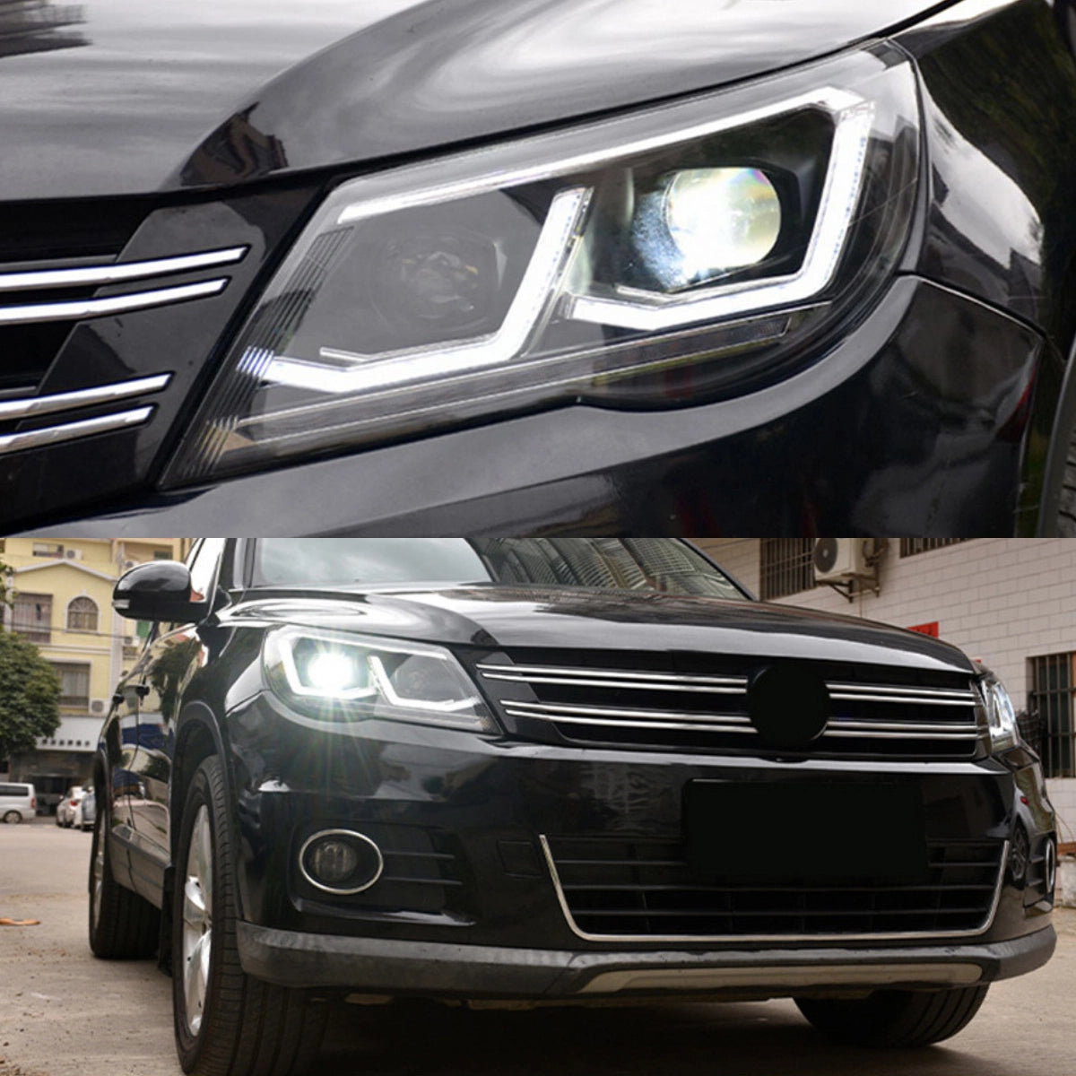 FullLEDProjectorHeadlightsforVolkswagenTiguan_2007-2011_SequentialSignals_DRL_HalogenReplacement_1 - NOXBEAM