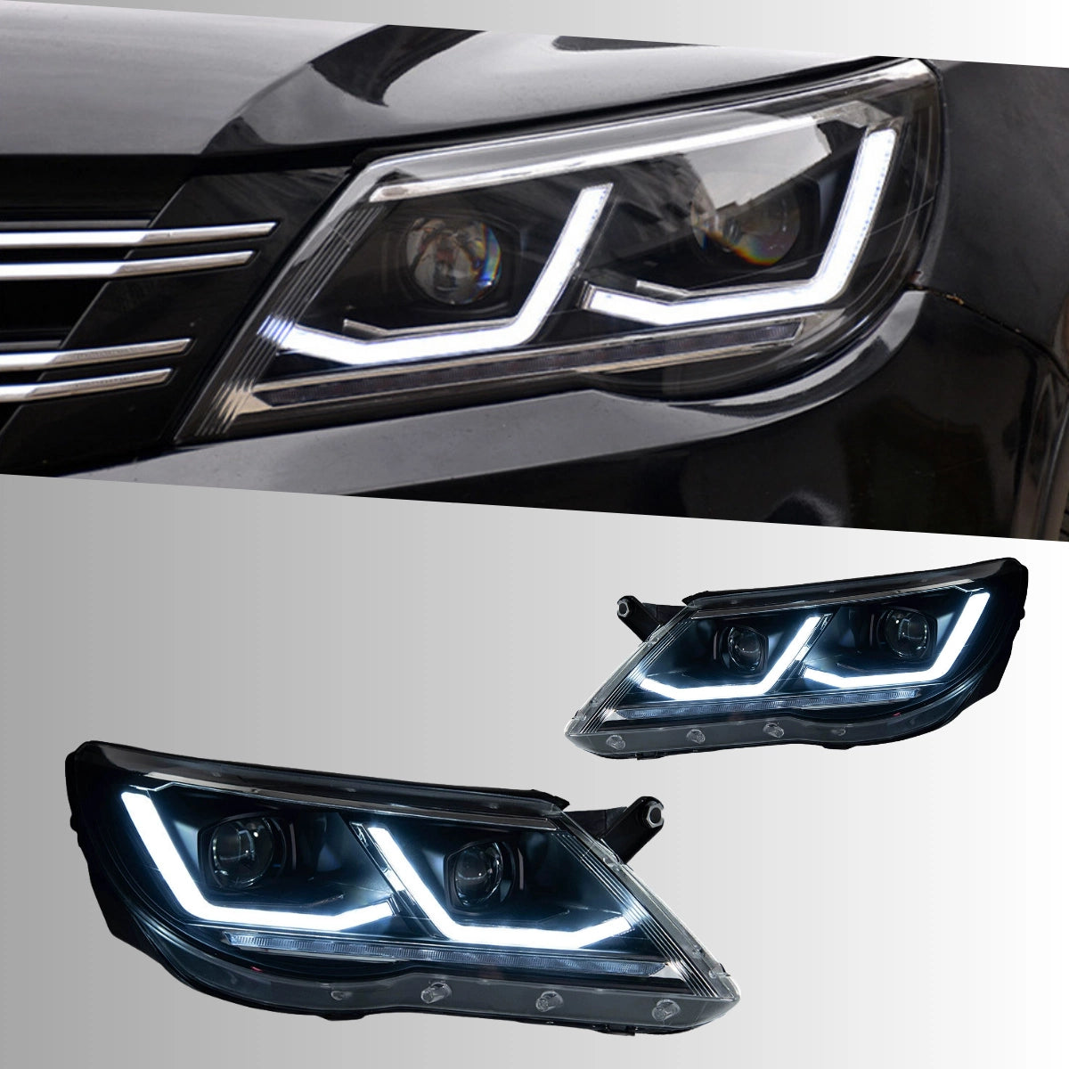 FullLEDProjectorHeadlightsforVolkswagenTiguan_2007-2011_SequentialSignals_DRL_HalogenReplacement_2 - NOXBEAM