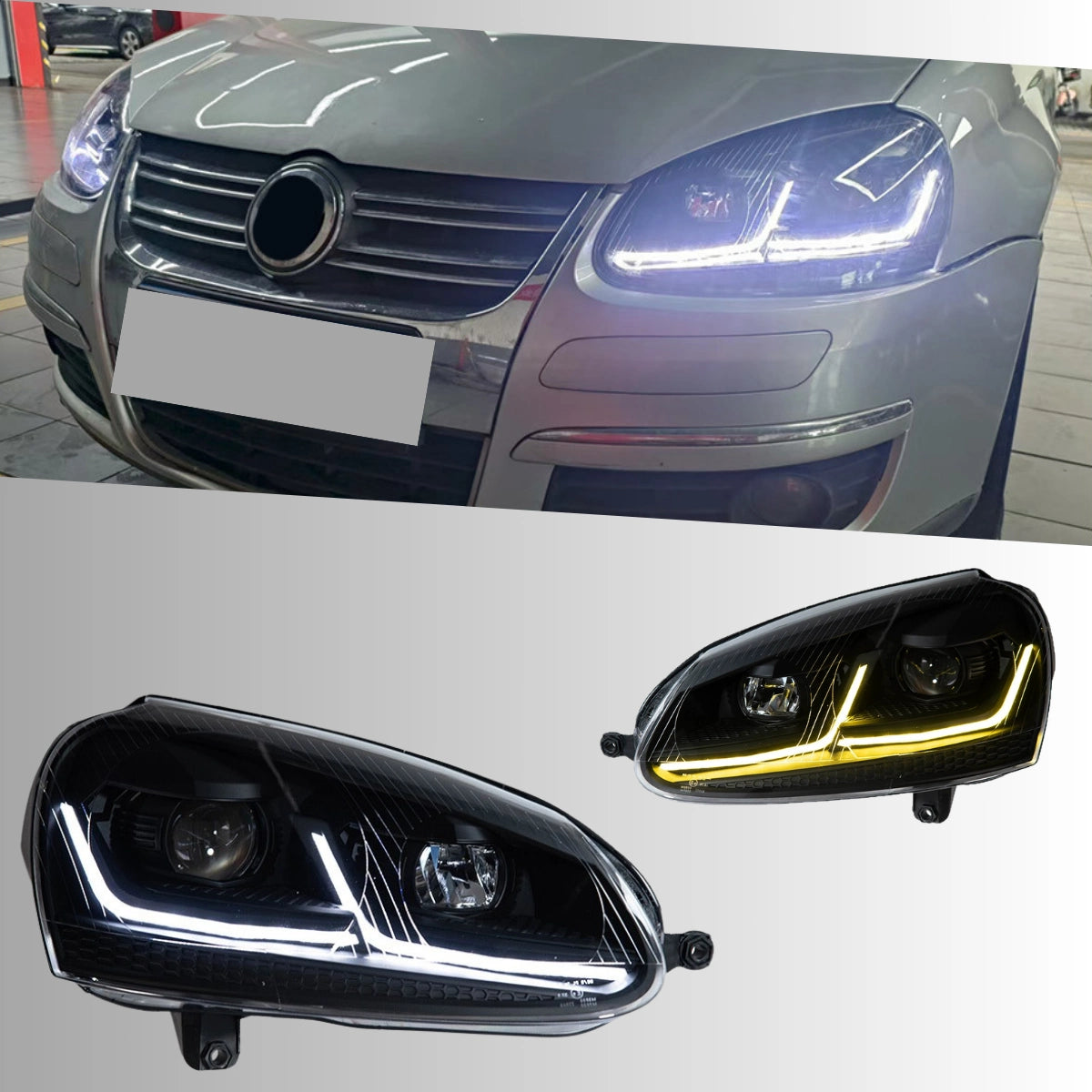 LEDHeadlightAssemblyforVWGolfGTIMK5_2006-2009_DualColorDRL_Plug_Play_2 - NOXBEAM