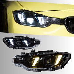 LED Headlight for BMW 3 Series F30/F31 (2012-2018) | Aggressive G-Style Fang Switchback DRL, Sequential, Plug & Play