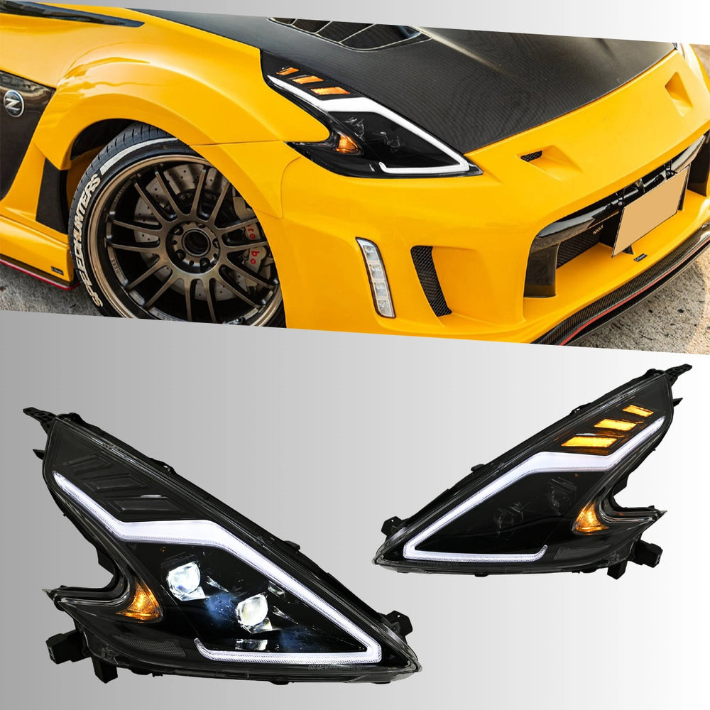 LEDHeadlightsAssemblyforNissan370ZZ34_2009-2020_StartupAnimation_DRL_8 - NOXBEAM