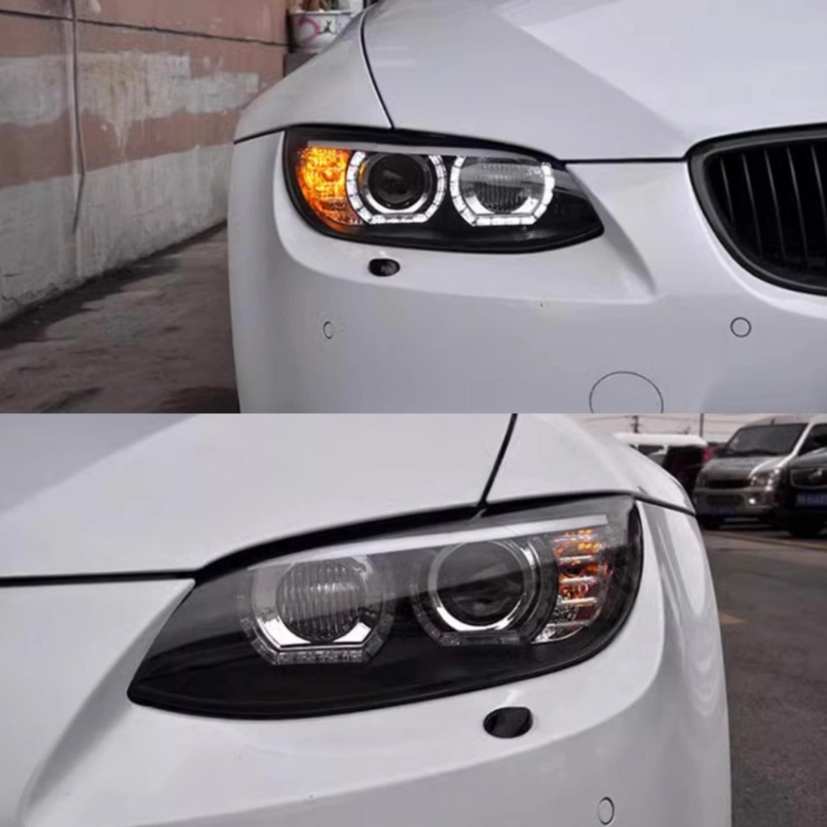 LED Headlights for 2007-2010 BMW 3 Series E92/E93 Pre-LCI | Angel Eyes, White DRL, Plug & Play