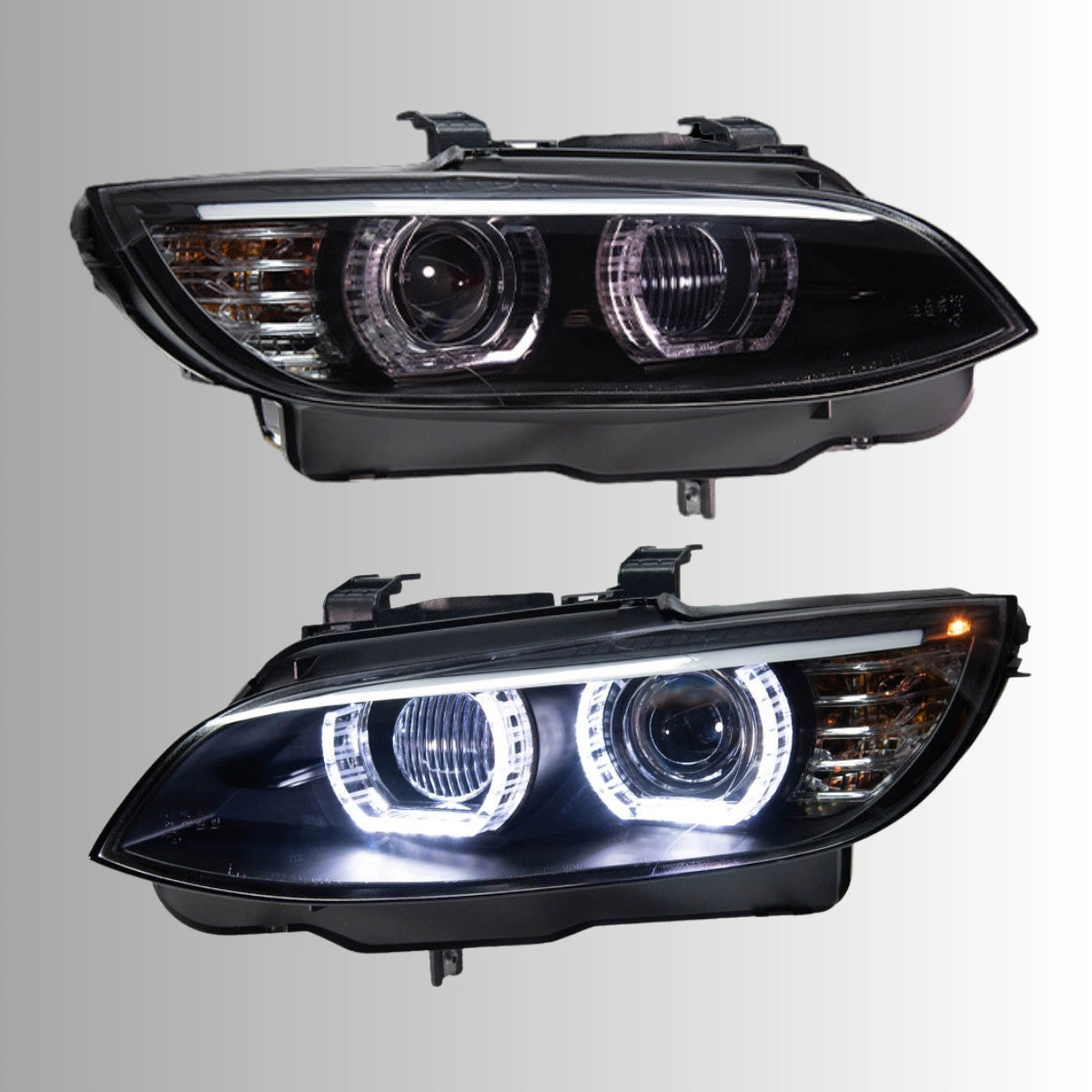LED Headlights for 2007-2010 BMW 3 Series E92/E93 Pre-LCI | Angel Eyes, White DRL, Plug & Play