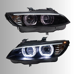LED Headlights for 2007-2010 BMW 3 Series E92/E93 Pre-LCI | Angel Eyes, White DRL, Plug & Play