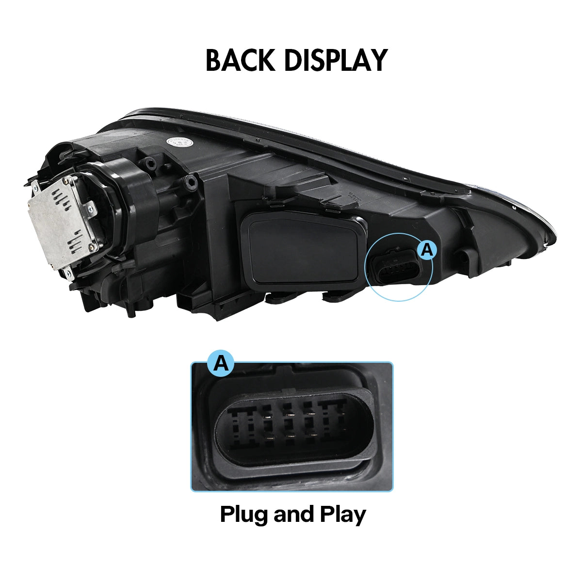 LED Headlights for 2007-2010 Porsche Cayenne 957 S GTS Turbo | White DRL, Plug & Play