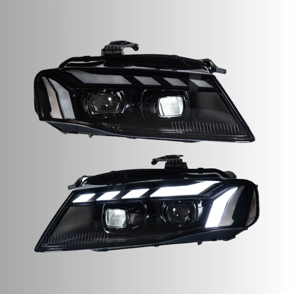 LED Headlights for 2009-2012 Audi A4 B8 Pre-Facelift | RS-Style, Start-Up Animation, White DRL, Plug & Play