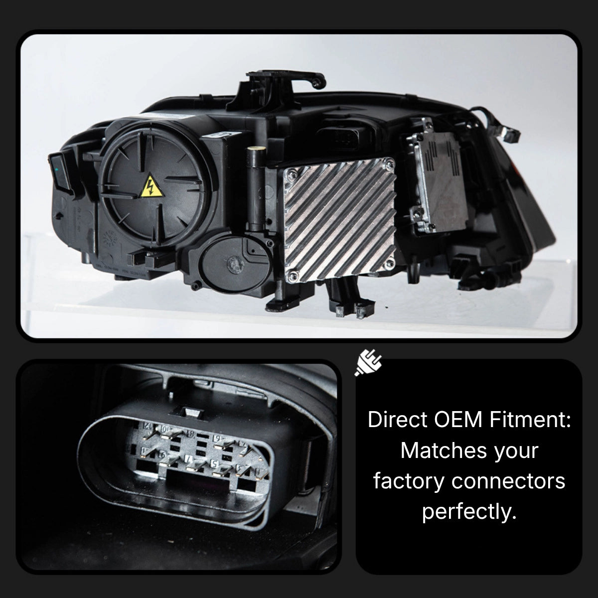 LED Headlights for 2009-2012 Audi A4 B8 Pre-Facelift | RS-Style, Start-Up Animation, White DRL, Plug & Play
