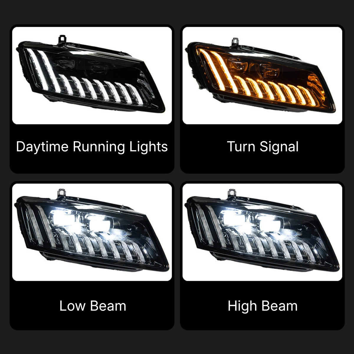 LED-Scheinwerfer für 2009-2017 Audi Q5/SQ5 8R | Nur für Xenon ab Werk
