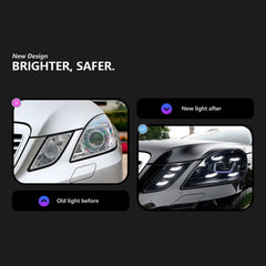 LED Headlights for 2010-2013 Mercedes W212 Pre-Facelift E350 E550 | White DRL, Plug & Play