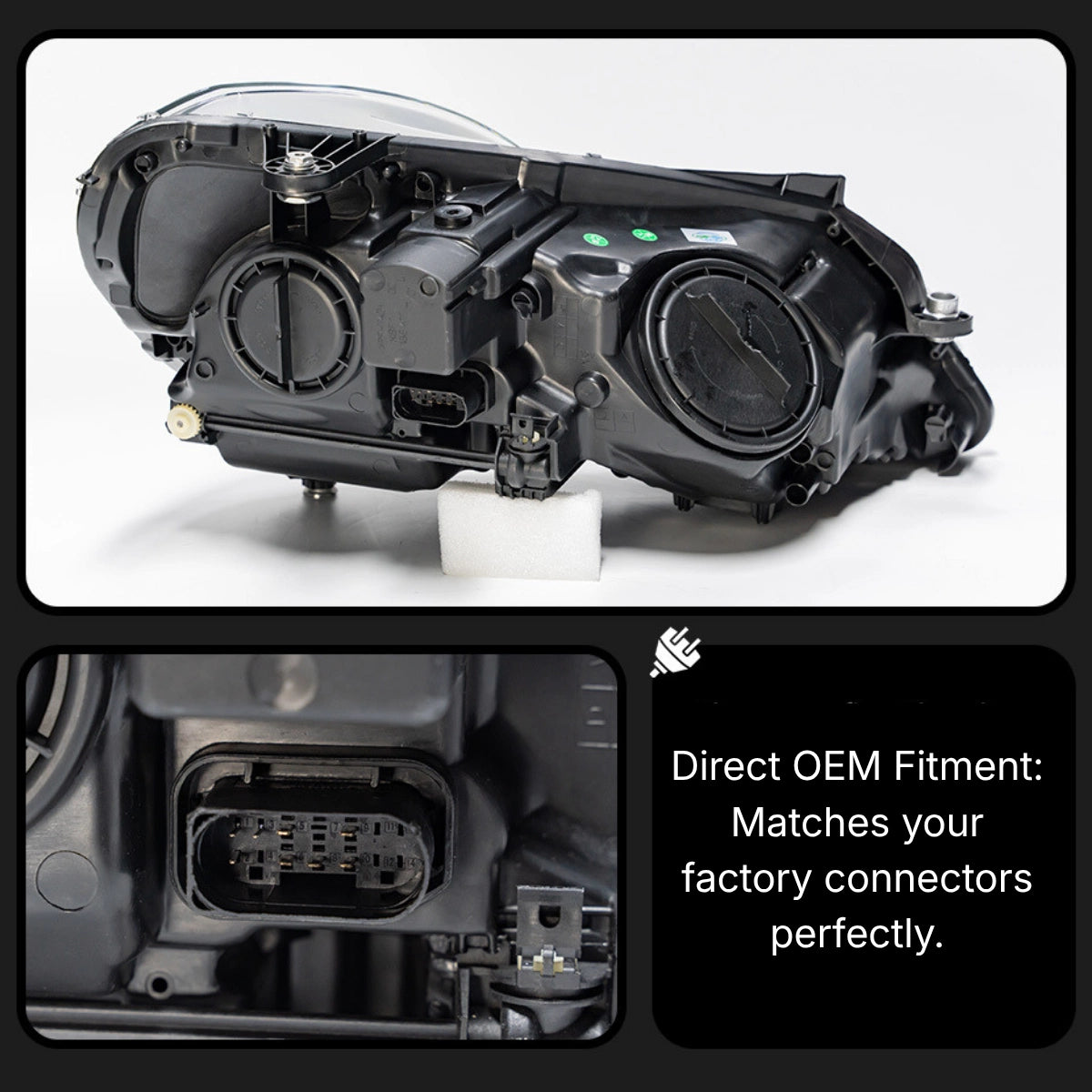 LED Headlights for 2010-2013 Mercedes W212 Pre-Facelift E350 E550 | White DRL, Plug & Play