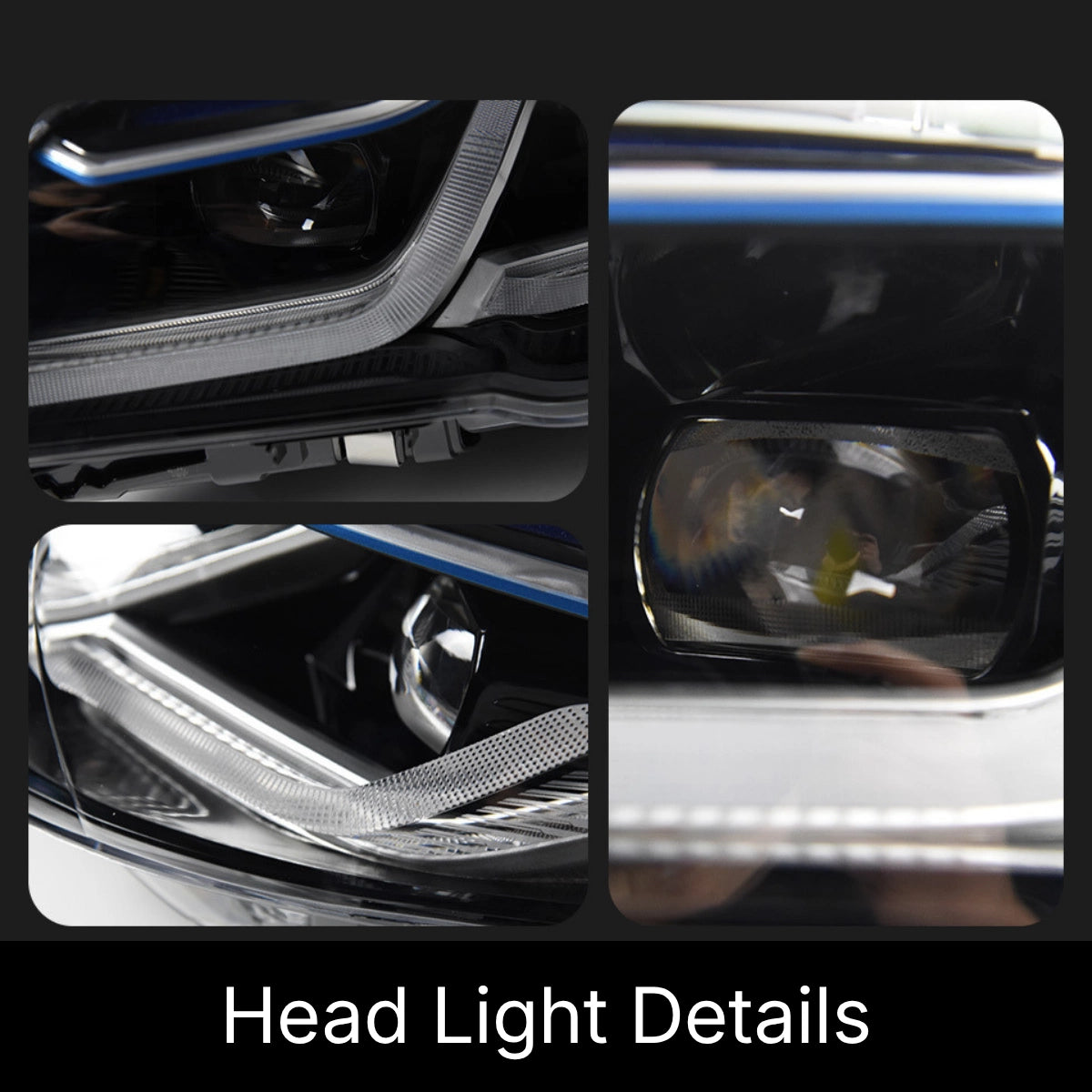 LED Headlights for 2011-2013 BMW 5 Series F10 Pre-LCI (OE Xenon Non-Adaptive) | Dual-Color Switchback DRL, Plug & Play