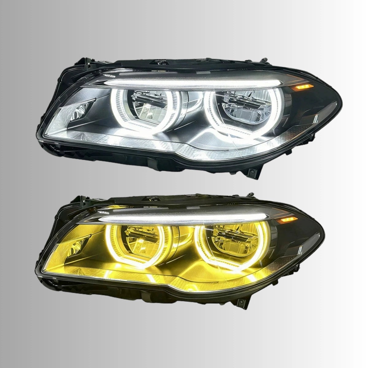 LED-Scheinwerfer für 2011-2017 BMW 5er F10 | Zweifarbige Angel Eyes