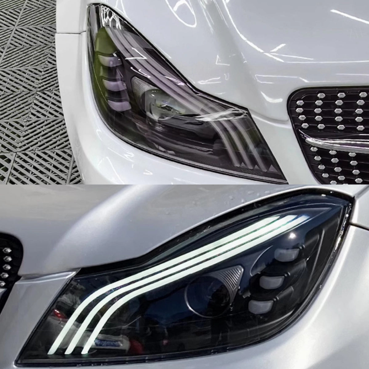 LED Headlights for 2012-2014 Mercedes W204 Facelift C250 C300 C350 | Start-Up Animation, Plug & Play