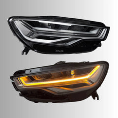 LED Headlights for 2012-2015 Audi A6 C7 Pre-Facelift | Start-Up Animation, White DRL, Plug & Play