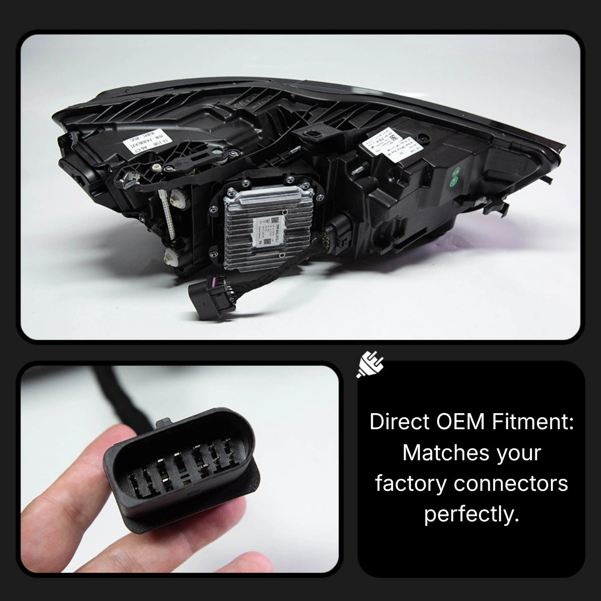 LED Headlights for 2012-2015 Audi A6 C7 Pre-Facelift | Start-Up Animation, White DRL, Plug & Play