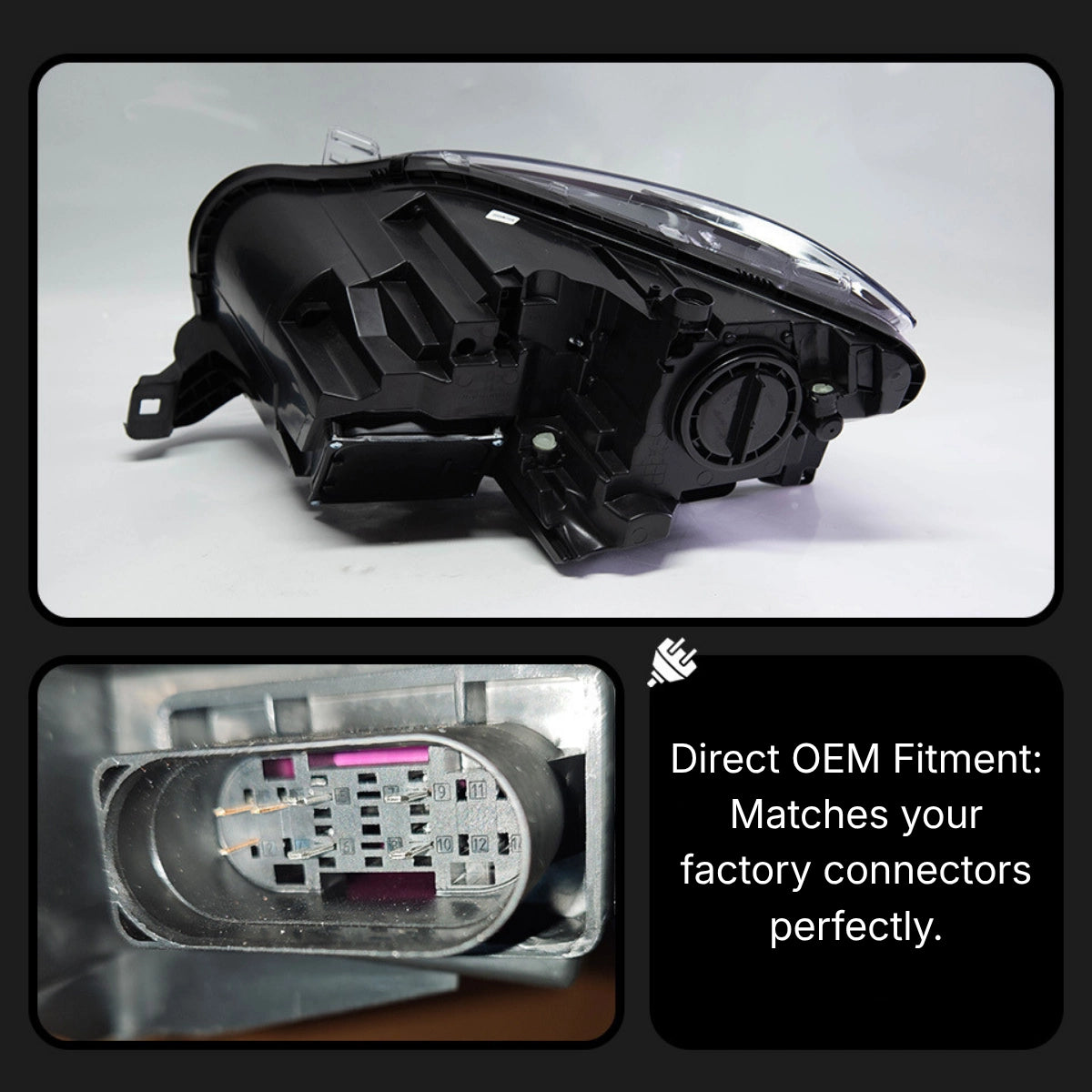 LED-Scheinwerfer für 2012-2015 Mercedes W166 Vorfacelift ML350/ML550 | Startanimation, sequentieller Blinker